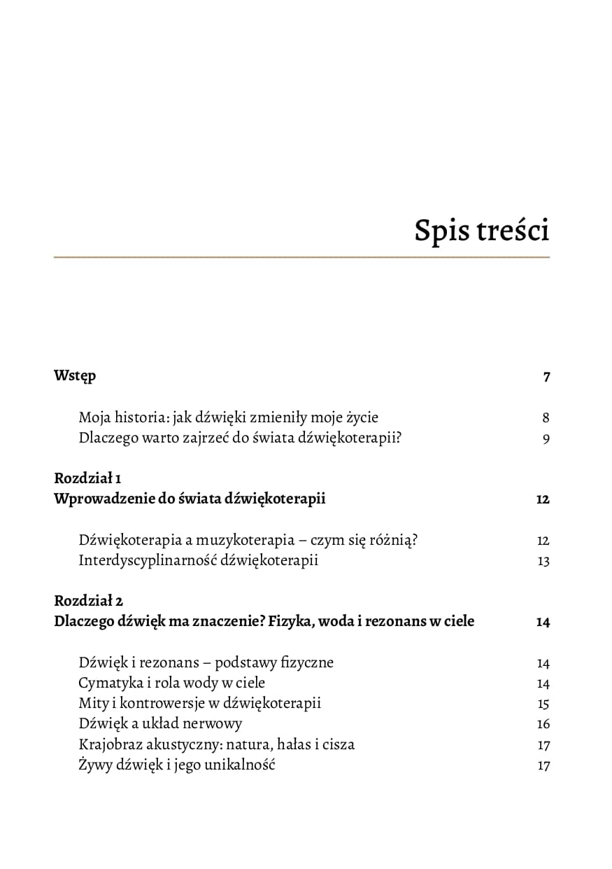 Strona 1 książki Dźwiękoterapia